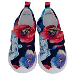 Flowers Pattern Kids  Velcro No Lace Shoes by Sparkle