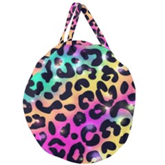 Animal Print Giant Round Zipper Tote by Sparkle