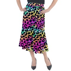 Animal Print Midi Mermaid Skirt by Sparkle