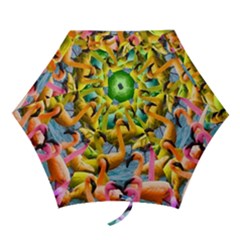 Rainbow Flamingos Mini Folding Umbrellas
