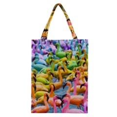 Rainbow Flamingos Classic Tote Bag