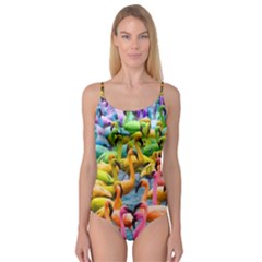 Rainbow Flamingos Camisole Leotard 