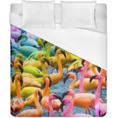 Rainbow Flamingos Duvet Cover (California King Size)