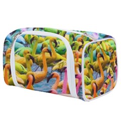 Rainbow Flamingos Toiletries Pouch