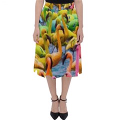 Rainbow Flamingos Classic Midi Skirt