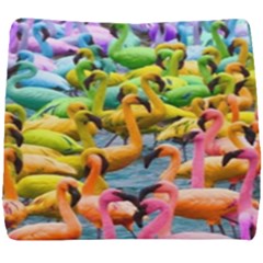 Rainbow Flamingos Seat Cushion