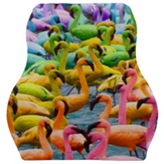 Rainbow Flamingos Car Seat Velour Cushion 