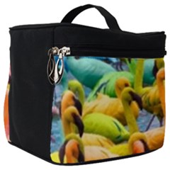 Rainbow Flamingos Make Up Travel Bag (big) by Sparkle