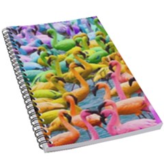 Rainbow Flamingos 5.5  x 8.5  Notebook