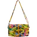 Rainbow Flamingos Removable Strap Clutch Bag View2