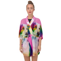 Rainbowdog Half Sleeve Chiffon Kimono by Sparkle