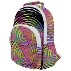 Rainbowwaves Rounded Multi Pocket Backpack by Sparkle