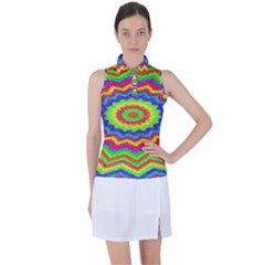 Masaic Colorflower Women s Sleeveless Polo Tee by Sparkle