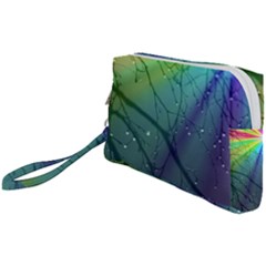 Rainbow Rain Wristlet Pouch Bag (small) by Sparkle