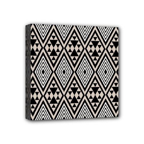 Abstract Boho Style Geometric Mini Canvas 4  X 4  (stretched) by tmsartbazaar