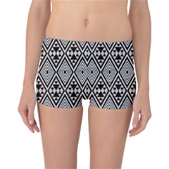 Abstract Boho Style Geometric Reversible Boyleg Bikini Bottoms by tmsartbazaar