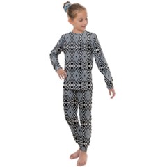 Abstract Boho Style Geometric Kids  Long Sleeve Set 