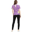 Abstract Purple Pattern Design Women s Short Sleeve Rash Guard View2