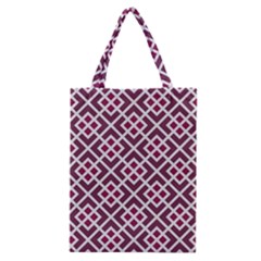 Two Tone Lattice Pattern Classic Tote Bag by kellehco