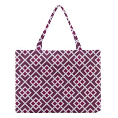 Two Tone Lattice Pattern Medium Tote Bag by kellehco