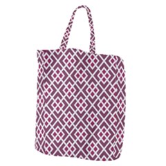 Two Tone Lattice Pattern Giant Grocery Tote by kellehco