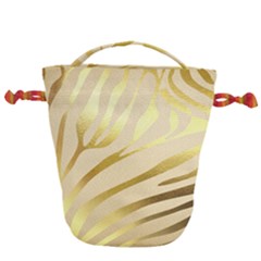 Zebra Drawstring Bucket Bag by kellehco