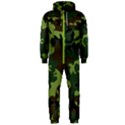 Forest camo pattern, army themed design, soldier Hooded Jumpsuit (Men)  View1