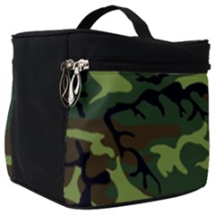 Forest Camo Pattern, Army Themed Design, Soldier Make Up Travel Bag (big)