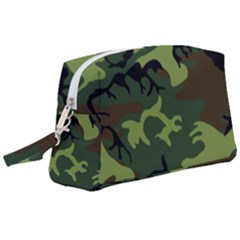 Forest Camo Pattern, Army Themed Design, Soldier Wristlet Pouch Bag (large) by Casemiro