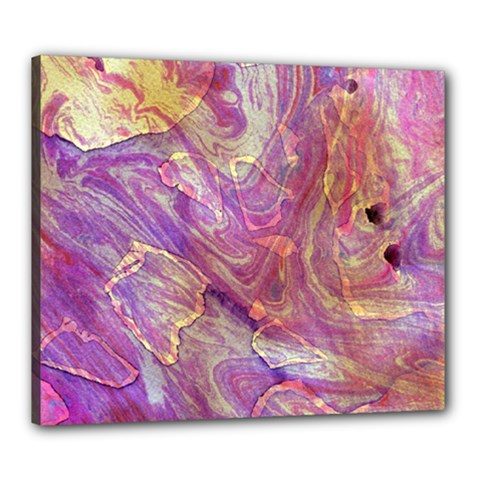 Marbling Abstract Layers Canvas 24  X 20  (stretched) by kaleidomarblingart