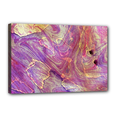 Marbling Abstract Layers Canvas 18  X 12  (stretched) by kaleidomarblingart