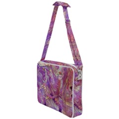 Marbling Abstract Layers Cross Body Office Bag by kaleidomarblingart