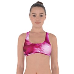 Peonie On Marbling Patterns Got No Strings Sports Bra by kaleidomarblingart