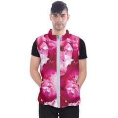 Peonie On Marbling Patterns Men s Puffer Vest