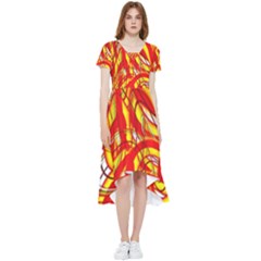 Fire On The Sun High Low Boho Dress by ScottFreeArt