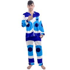 Evil Eye Men s Long Sleeve Satin Pyjamas Set by abbeyz71