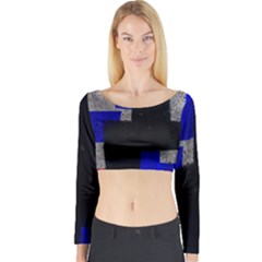 Abstract Tiles  Long Sleeve Crop Top by essentialimage