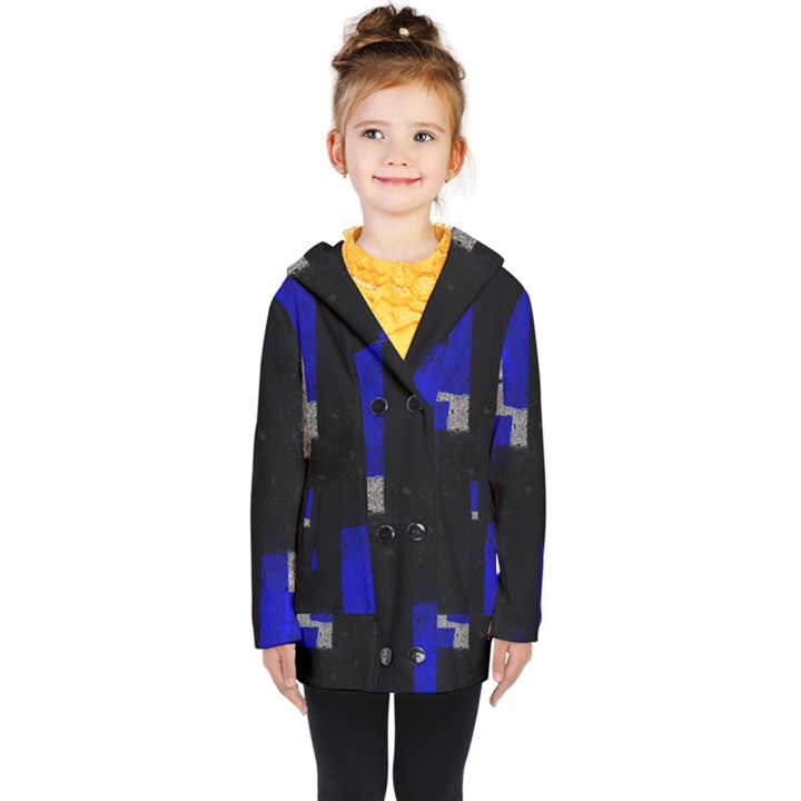 Abstract Tiles  Kids  Double Breasted Button Coat