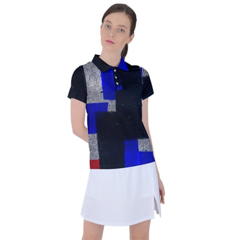 Abstract Tiles  Women s Polo Tee by essentialimage