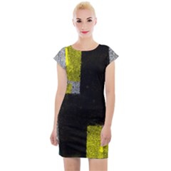 Abstract Tiles Cap Sleeve Bodycon Dress by essentialimage