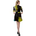 Abstract Tiles Belted Shirt Dress View2