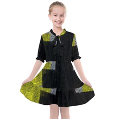 Abstract Tiles Kids  All Frills Chiffon Dress by essentialimage