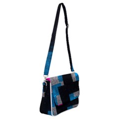 Abstract Tiles Shoulder Bag With Back Zipper by essentialimage