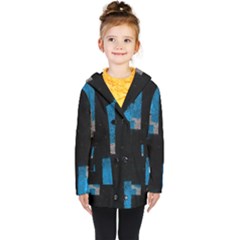 Abstract Tiles Kids  Double Breasted Button Coat by essentialimage