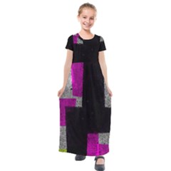 Abstract Tiles Kids  Short Sleeve Maxi Dress by essentialimage