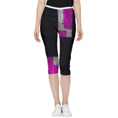 Abstract Tiles Inside Out Lightweight Velour Capri Leggings  by essentialimage