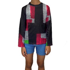 Abstract Tiles Kids  Long Sleeve Swimwear by essentialimage