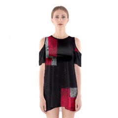 Abstract Tiles Shoulder Cutout One Piece Dress by essentialimage