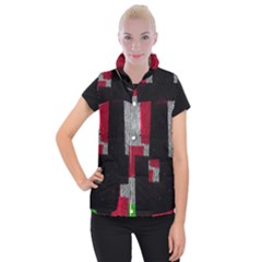 Abstract Tiles Women s Button Up Vest by essentialimage