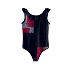 Abstract Tiles Kids  Frill Swimsuit by essentialimage